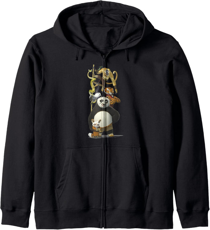 Kung Fu Panda Po And The Furious Five Portrait Kapuzenjacke