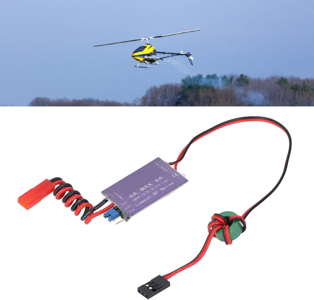 Externes UBEC-Spannungsreglermodul für RC-Hubschrauber, 7–25,5 V Akkueingang, 5 V, 6 V, 7,4 V, 6 A A
