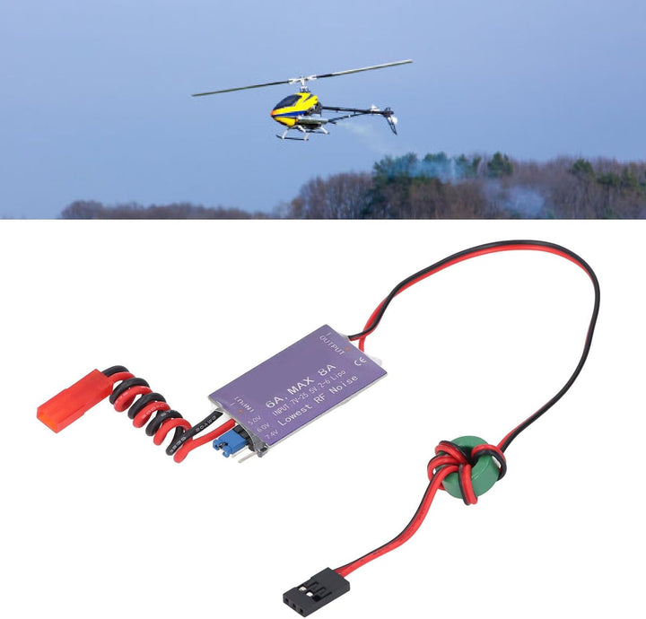 Externes UBEC-Spannungsreglermodul für RC-Hubschrauber, 7–25,5 V Akkueingang, 5 V, 6 V, 7,4 V, 6 A A