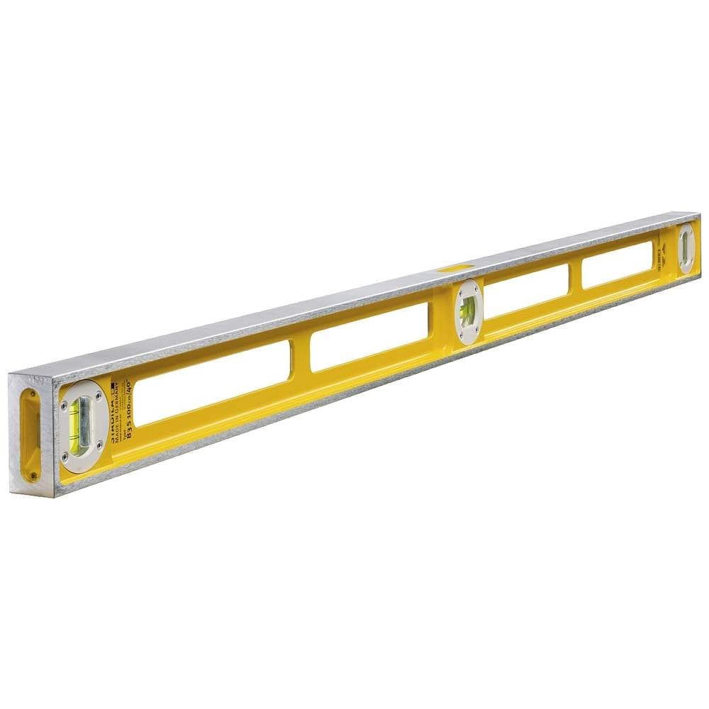 STABILA Wasserwaage Type 83 S, 100 cm, extrem robustes Alu-Druckgussprofil, 1 Horizontal-Libelle, 2