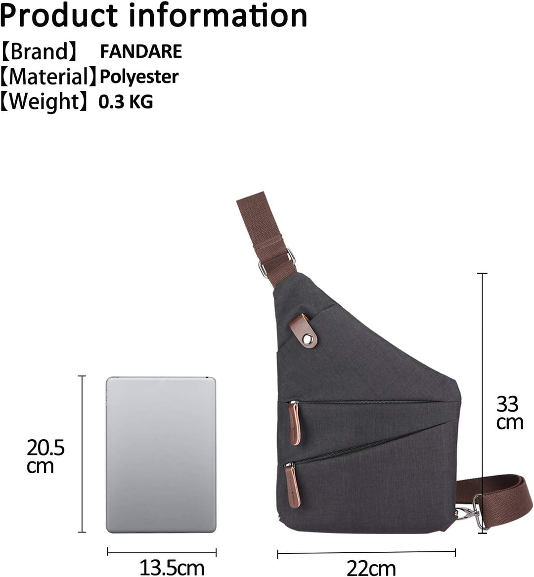 FANDARE New Sling Bag Umhängetasche Crossbody Bag Sport Party Reisen tragbar Umhängetasche Anti Thef