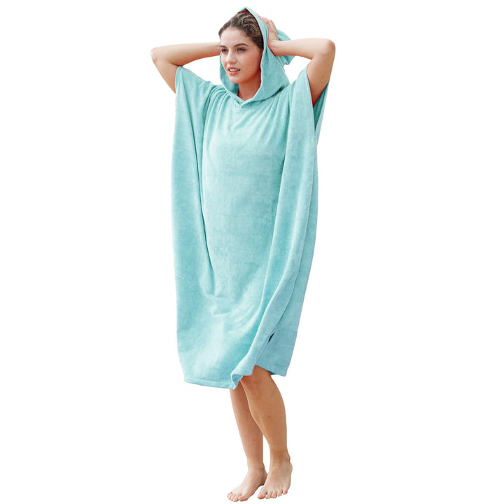 Kato Tirrinia Mikrofaser Frottee Surf Poncho Handtuch Badeponcho Bademäntel Sauna Damen Herren, Gros