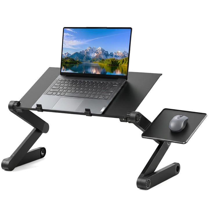 Ideal Swan Laptoptisch, Höhenverstellbar Faltbarer Laptop Ständer, 18,9" Laptop Tisch mit Mausplattf