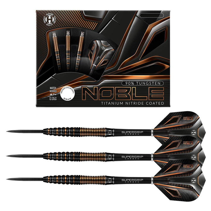 Harrows Steel Darts Noble 90% Tungsten Steeltip Dart Steeldart Hochwertiger Tungsten Dart 21 Gramm,