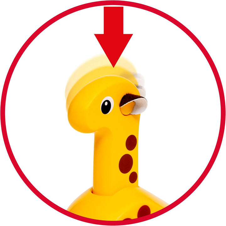 BRIO 30229 Push & Go Giraffe - Niedliches Drück- und Fahrspielzeug in klassicher Optik - Empfohlen a
