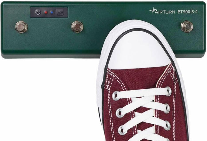 Airturn BT500-S4 Bluetooth Fussschalter Footswitch Controller Fernbedienung mit keepdrum 9V Netzteil