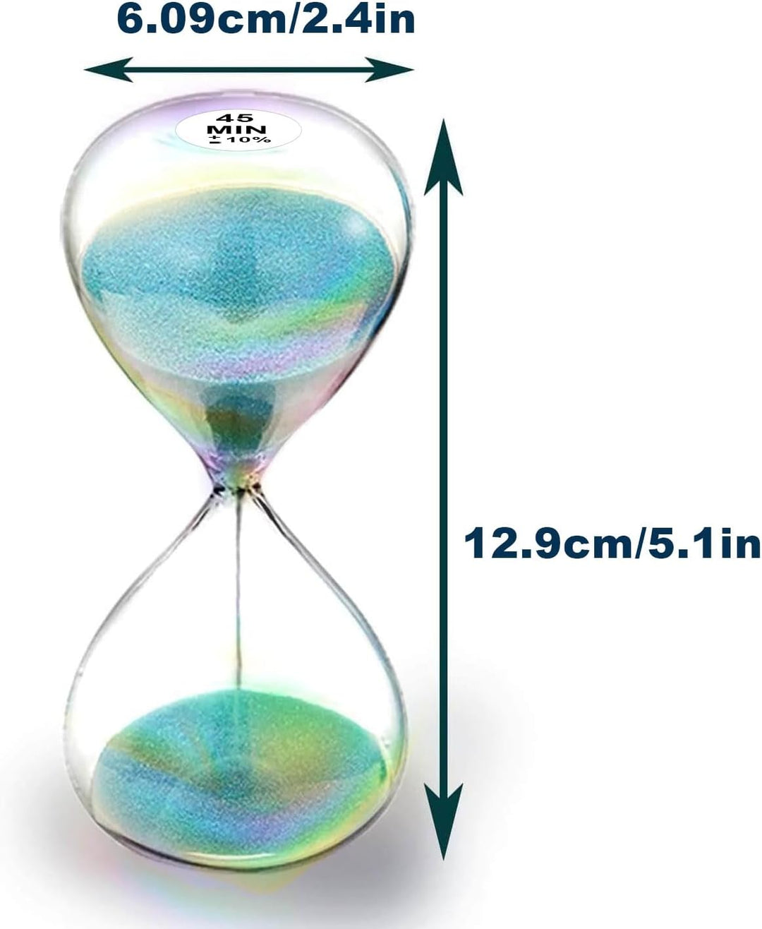 SuLiao Sanduhr, 45 Minuten, türkis, 45 Min Hourglass Sand Time, grosses Sandglas, reloj de Arena 45
