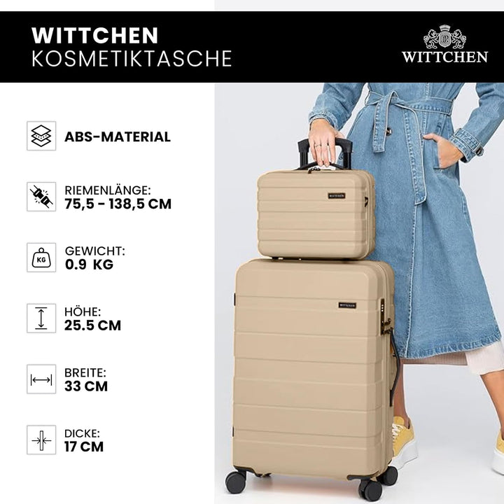 WITTCHEN COMODO Line Koffer Handgepäck Gepäck-Set aus ABS Teleskopgriff TSA Schloss 4 Doppelräder Be
