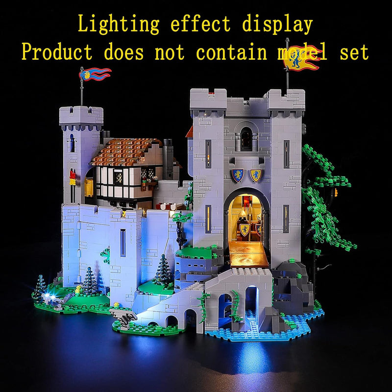 GEAMENT LED Licht-Set Kompatibel mit Lego Burg der Löwenritter (Lion Knight&