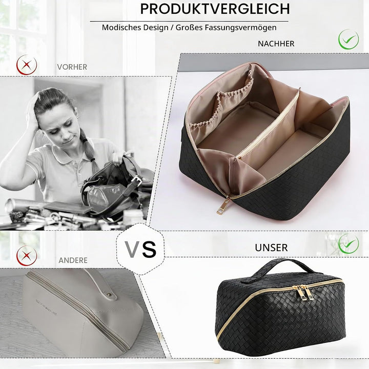 Reise Kosmetiktasche Damen mit Grossem,Tragbare Reise Make Up Tasche,Wasserdichter Schminktasche kul