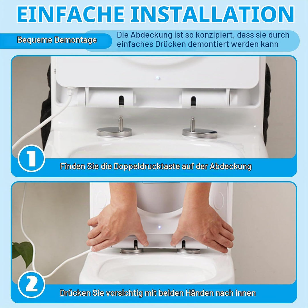 Smart Toilettensitz, Beheizter WC Sitz mit Nachtlicht