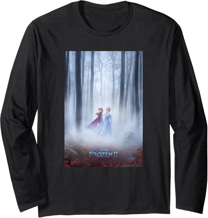 Disney Frozen 2 Anna and Elsa Poster Langarmshirt
