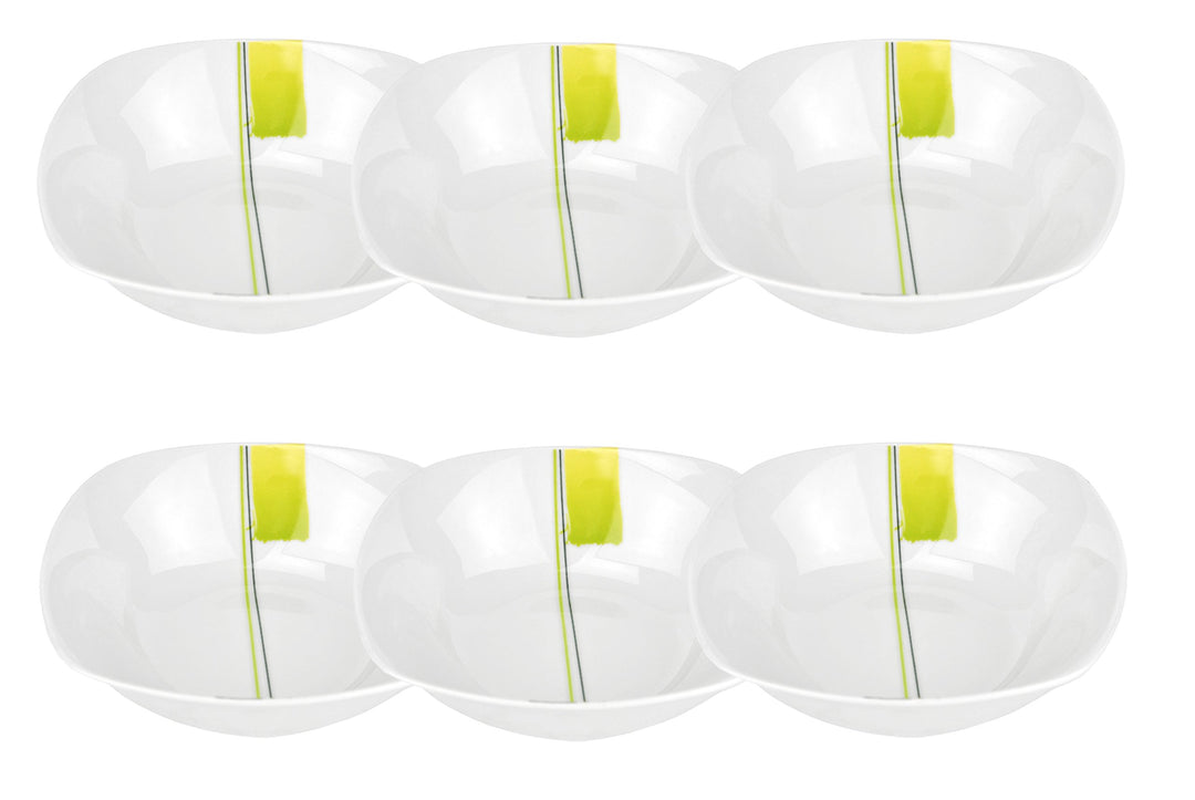Van Well Manhattan 6er Set Müslischale, Suppenschale, kleine Schale, 142 x 142 mm, 300 ml, edles Mar