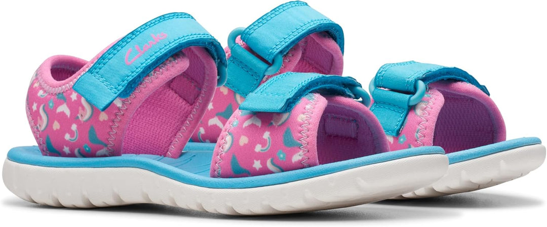 Clarks Mädchen Surfingtide KSandale 29 EU Knallpink Hot Pink, 29 EU Knallpink Hot Pink