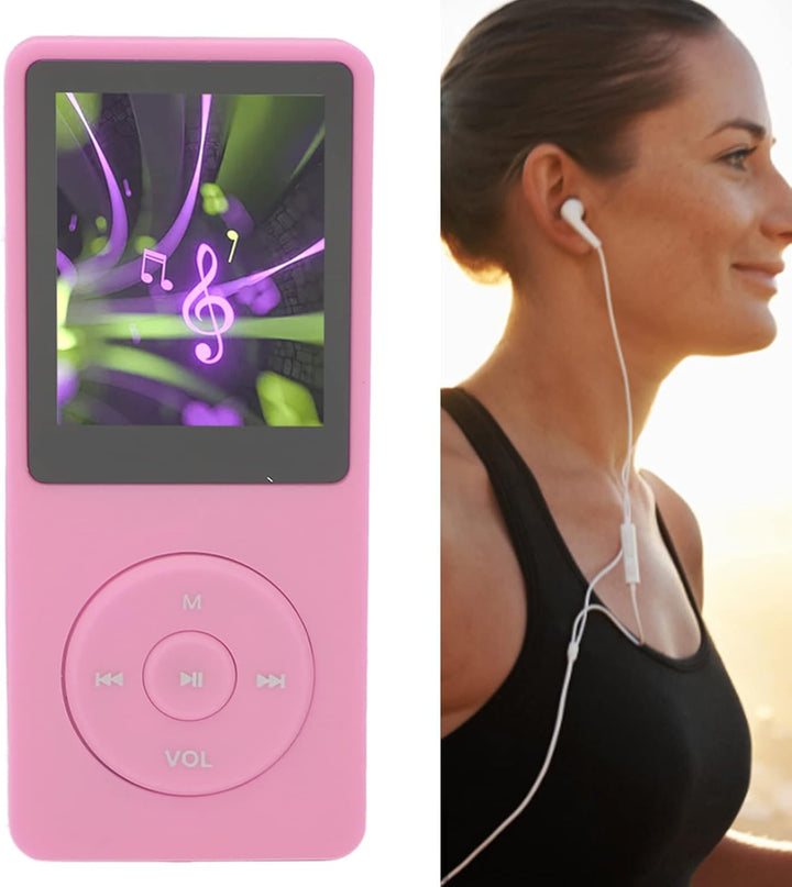 MP3-Player mit UKW-Radio und Sprachaufzeichnung, 8 GB MP4-Player, Unterstützt Bis zu 64 GB, 30 Stund
