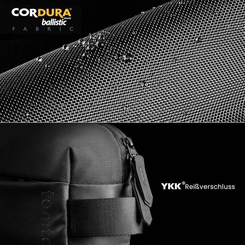 tomtoc Kompakt Sling Bag, 4L Minimalistisch Brusttasche Umhängetasche Schultertasche für Herren und