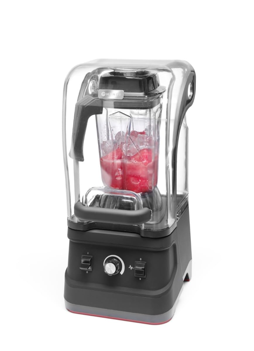 HENDI Standmixer BPA-frei, Manuell, mit schalldämmender Schutzhaube, Inkl. 2,5 Liter-Kanne, temperat