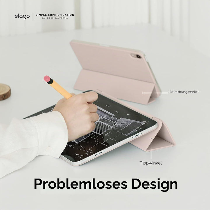 elago Magnetisches Folio Hülle Kompatibel mit iPad Pro 12.9" 6., 5., 4. Gen - Rückwand kann an Metal