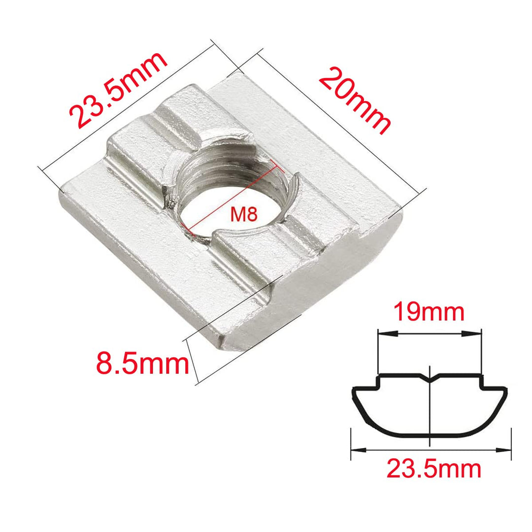 Solarmodul Alu Halterung Profil 200MM Schiene Mittelklemme Endklemme 30MM Befestigungs-Set für 8 x S