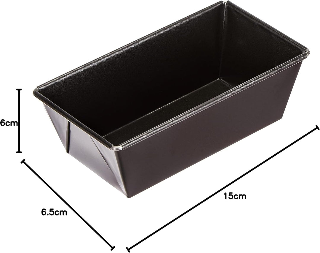 Dr. 2587 Oetker Kastenform, kleine Kuchenform, Backform aus Stahl mit Antihaftbeschichtung, schwarz,