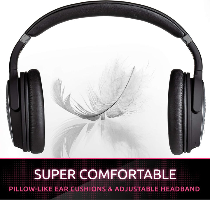 Smpl Noise Cancelling Kopfhörer - Bluetooth-Over-Ear-Kopfhörer, mit Mikrofon zum Anrufen, 16-Stunden