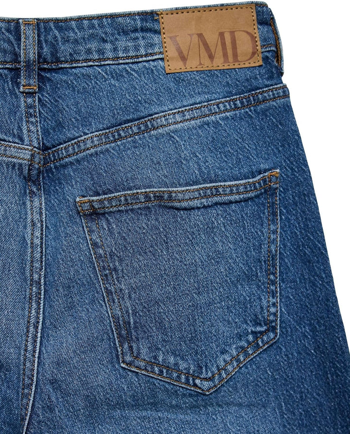 Vero Moda Female Weit geschnitten VMTESSA Hohe Taille Weit geschnitten Jeans 25W / 30L Medium Blue D