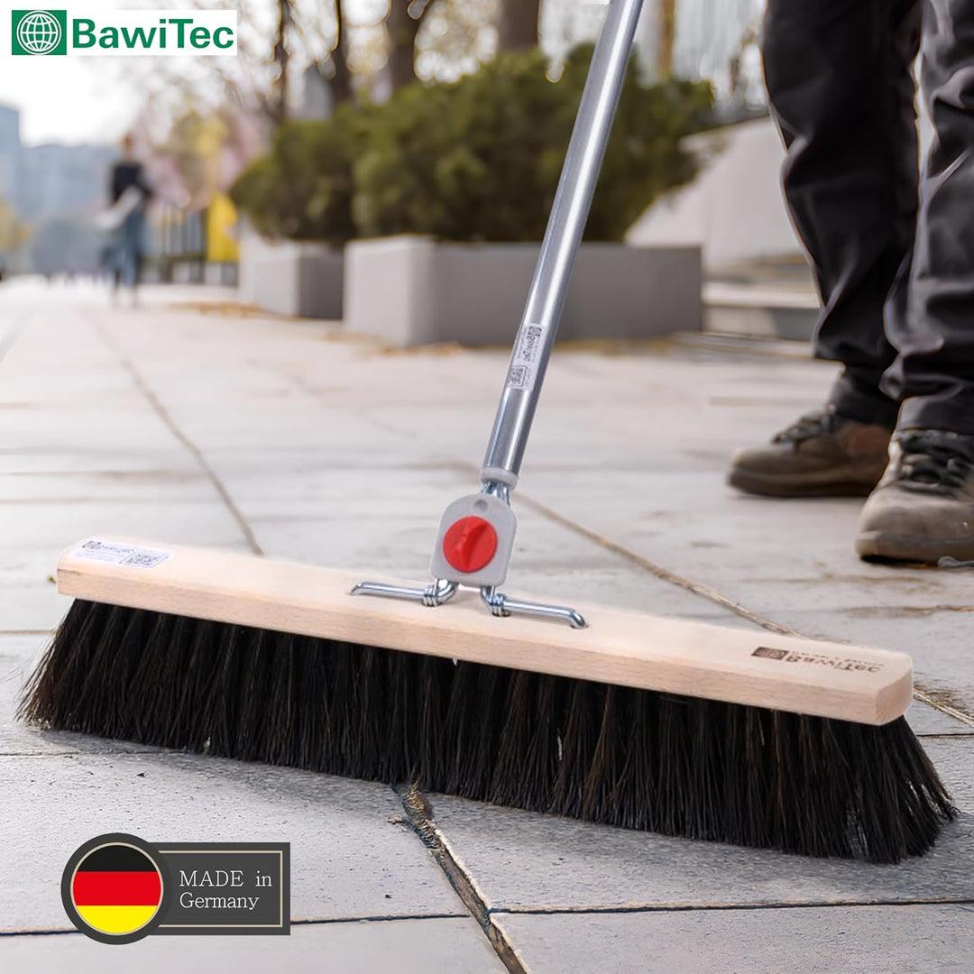BawiTec Echt Arengabesen Breite 50cm 4-Loch Wechselsystem mit Stiel Länge 145cm nass- öl-beständig A
