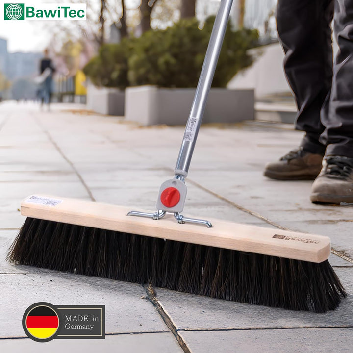 BawiTec Echt Arengabesen Breite 50cm 4-Loch Wechselsystem mit Stiel Länge 145cm nass- öl-beständig A