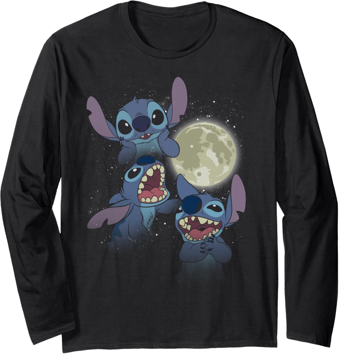 Disney Lilo & Stitch Moonlight Collage Langarmshirt