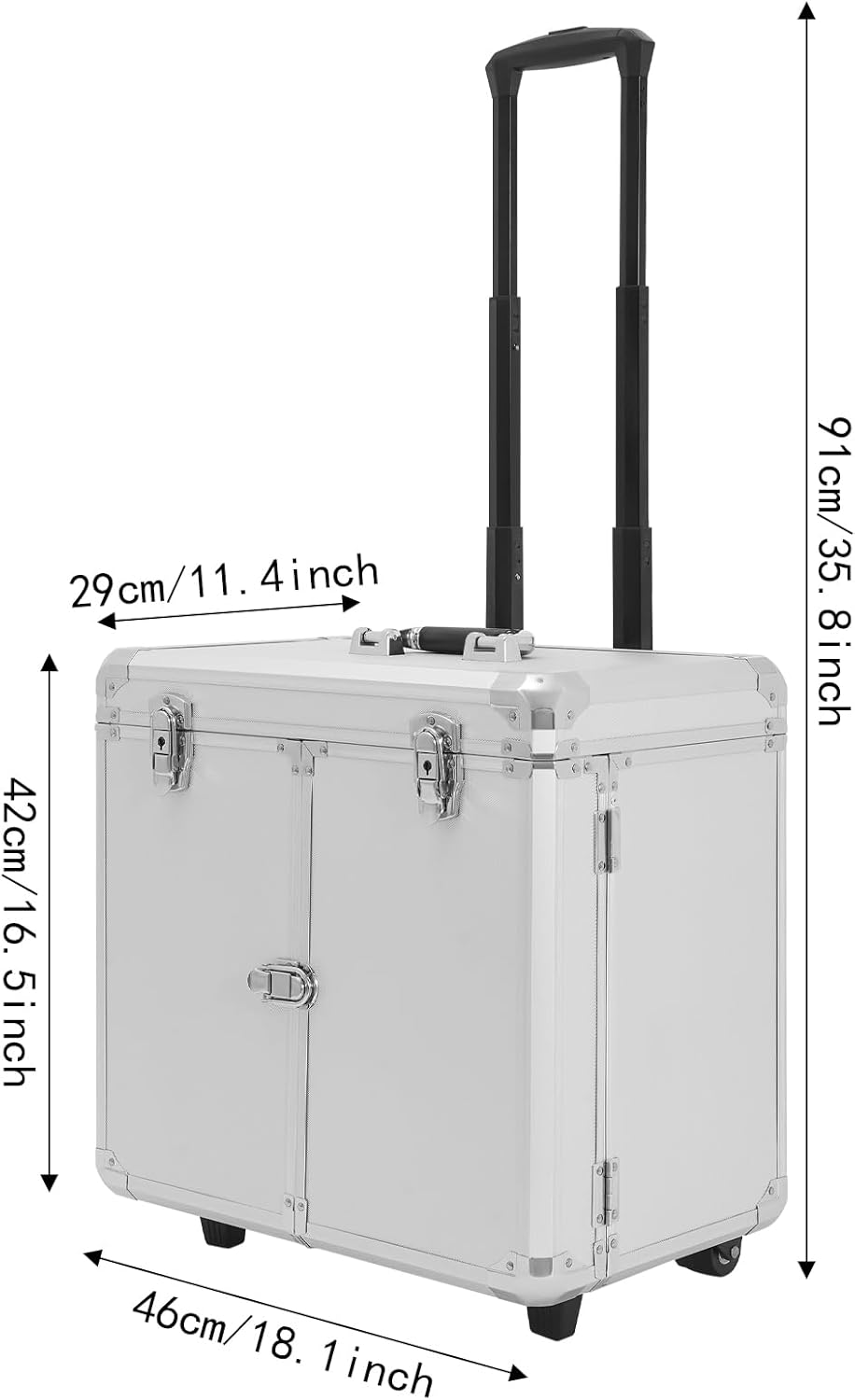 Mobile Fusspflegekoffer Höhe 91cm Grosse Kapazität Fusspflege Trolley Kosmetikkoffer Multikoffer mit