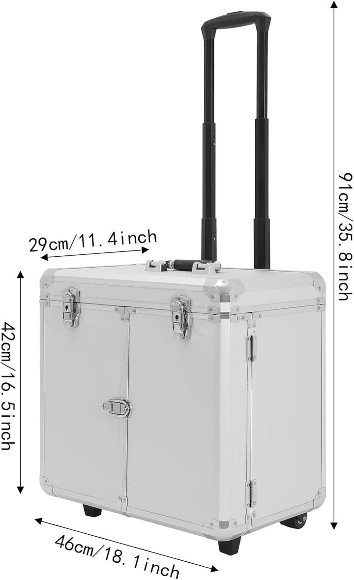 Mobile Fusspflegekoffer Höhe 91cm Grosse Kapazität Fusspflege Trolley Kosmetikkoffer Multikoffer mit