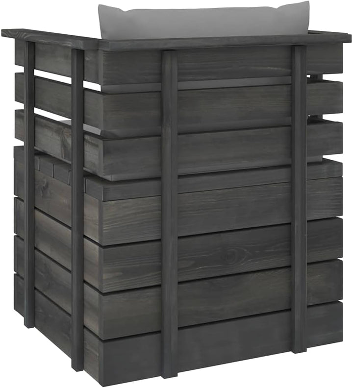 vidaXL Massivholz Gartensessel Loungemöbel Paletten Sessel Gartenmöbel Gartenstuhl Loungesessel mit