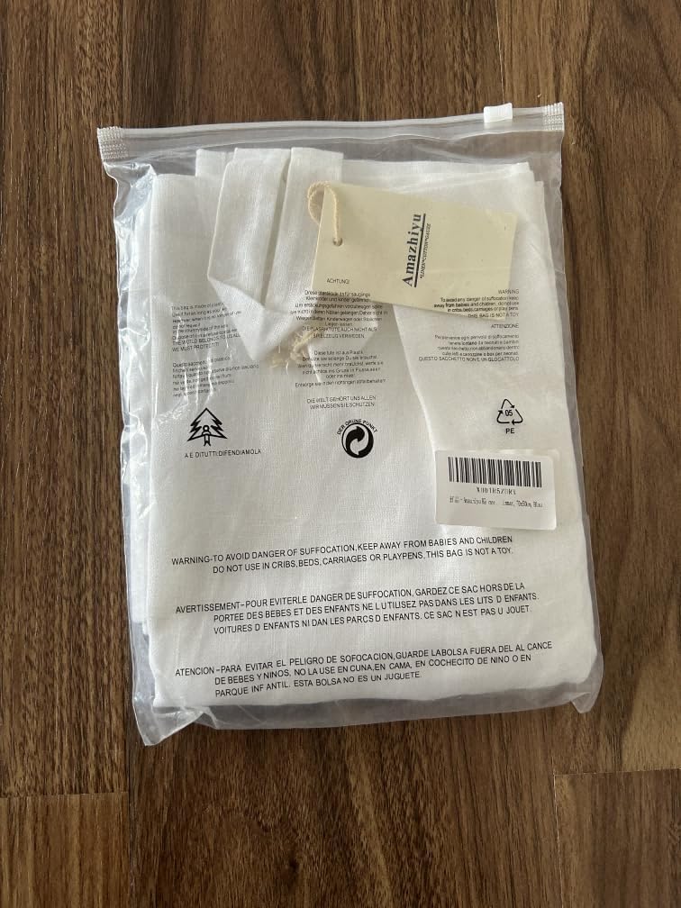 Amazhiyu Hänge Wäschesack 100% Leinen, Platzsparend Wäschebeutel, Tür Hängend Wäschesammler, Hängend