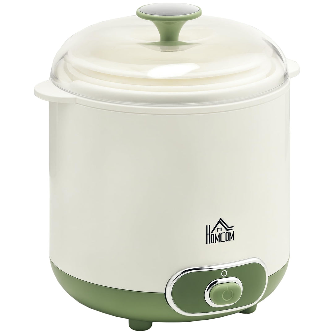 HOMCOM Joghurtbereiter, 1,5 L Joghurtmaschine mit Sieb, Deckel, 20 W Joghurt-Maker für griechischen