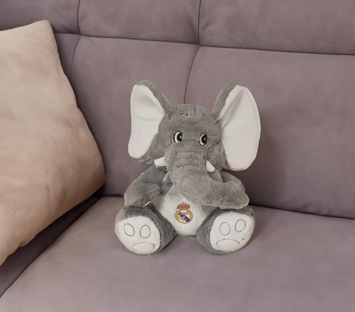 CyP Brands Real Madrid Plüschfigur, Elefant, 25 cm, Grau, offizielles Produkt