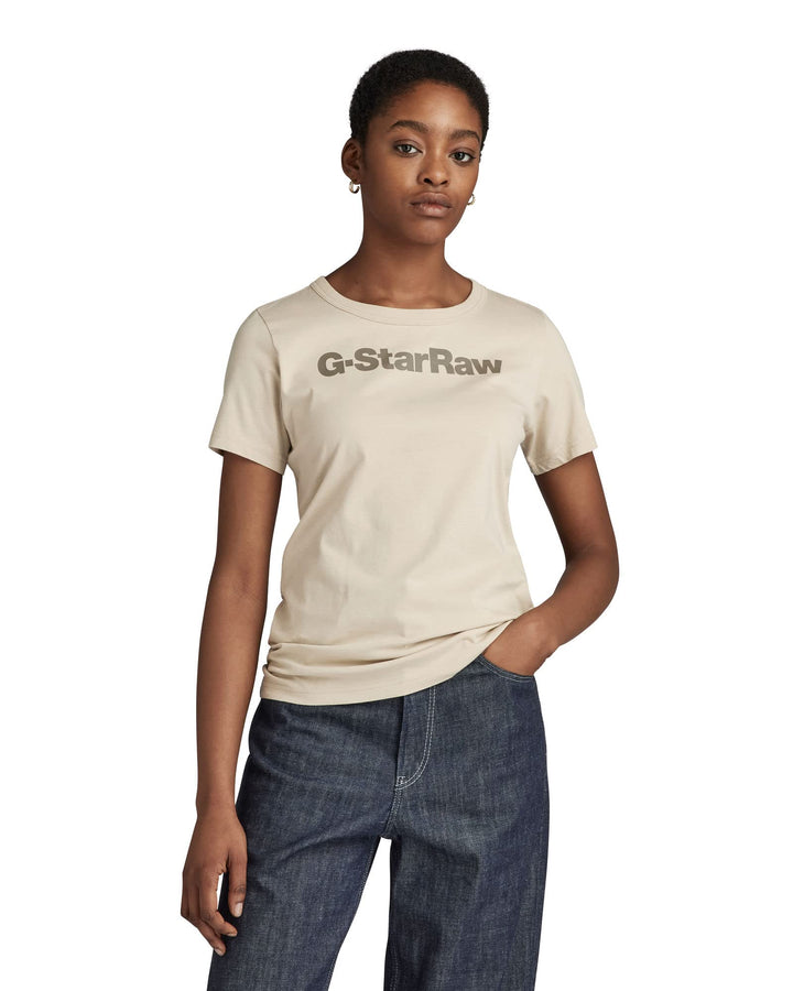 G-Star RAW Damen Gs Graphic Slim Top Tops XXS Beige (Spray Green D23942-336-d606), XXS Beige (Spray