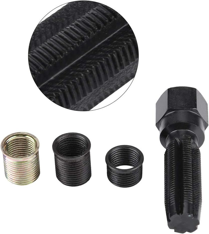 Reminnbor 16 Stück 14 mm x 1,25 M16 Zündkerzengewindereparaturwerkzeugsatz mit tragbarem Koffer