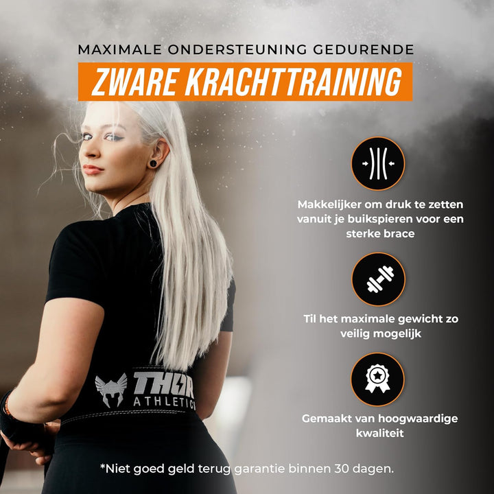 Thor Athletics Gewichthebergürtel Leder mit Schnalle, Gürtel für Gewichtheben, Powerlifting, Bodybui