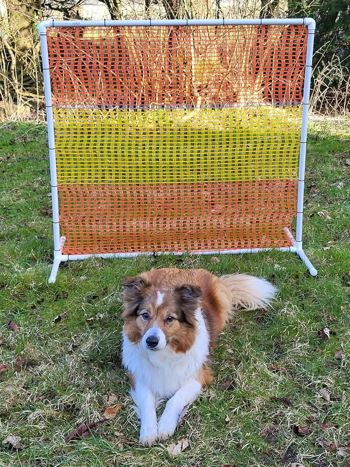2er Set NADAC HOOPERS Agility-Zaun / Gate, PVC, VDH-KONFORM, Gelb/Orange, 1,05m x 1,16m x 1,16m, 1,2