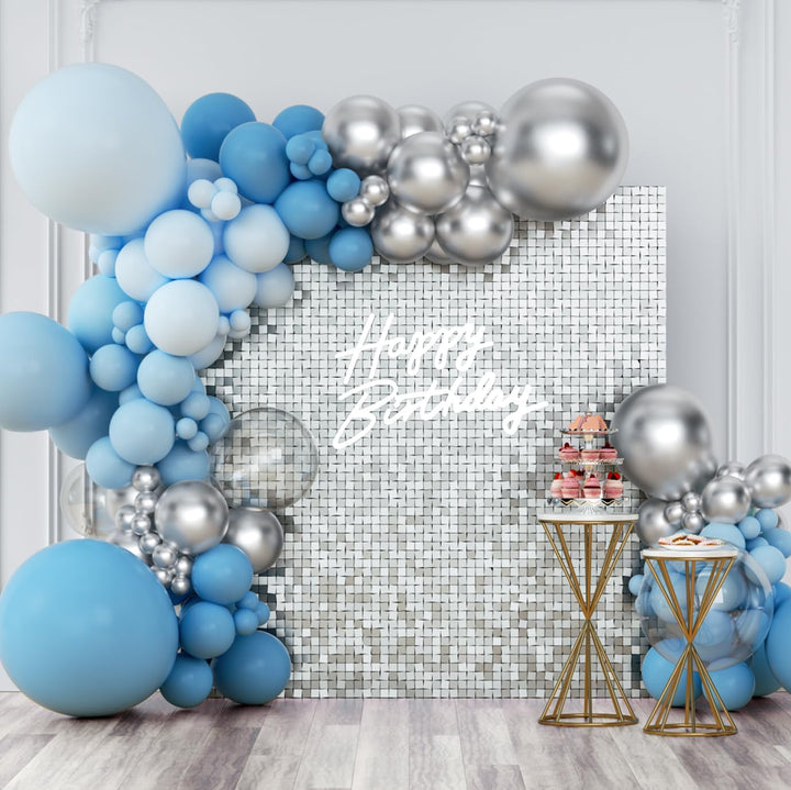 Kate Shimmer Wall Panels Silberne Pailletten Dekoration Träume Hochzeitsbogen Luxus Hintergrund Glit