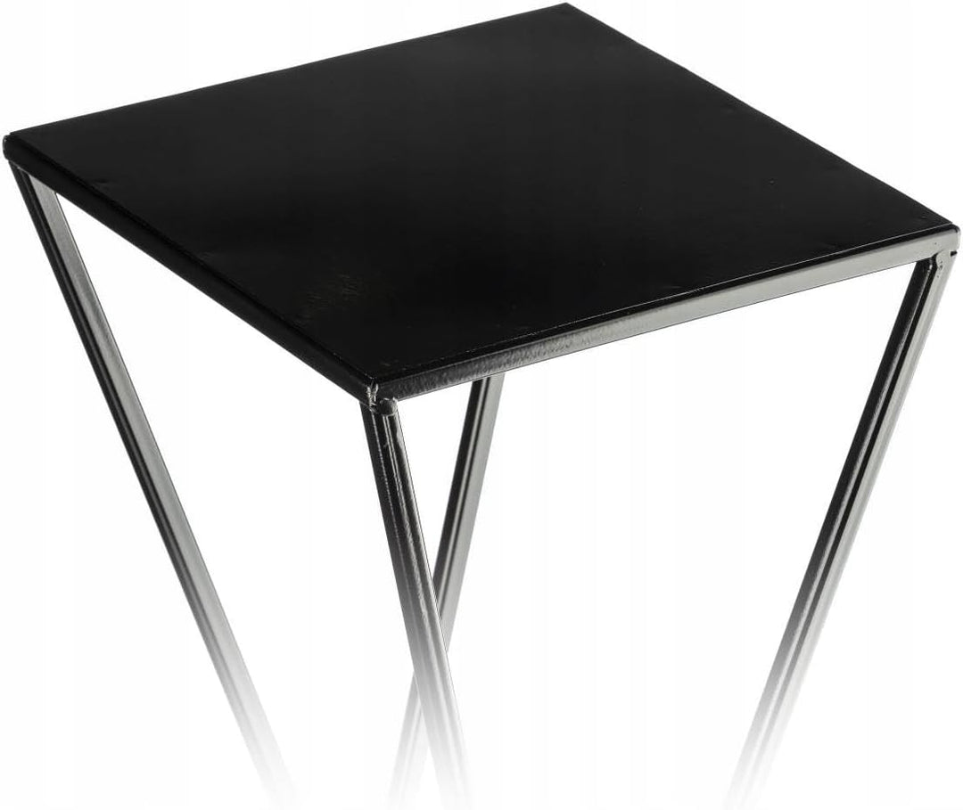 HowHomely Blumenständer Metall 70 x 24 cm - Solider und Minimalistischer Blumenhocker - Schwarz Pfla