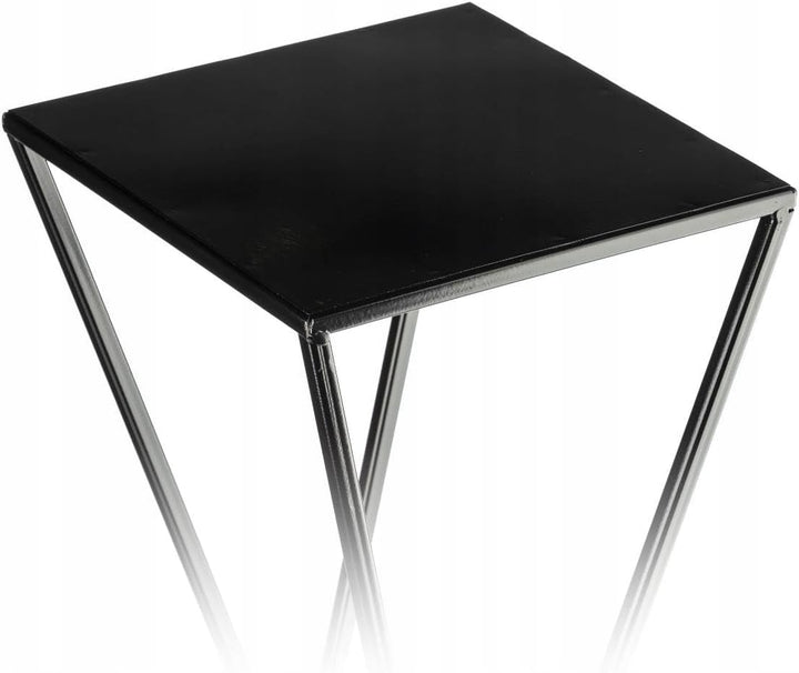 HowHomely Blumenständer Metall 70 x 24 cm - Solider und Minimalistischer Blumenhocker - Schwarz Pfla