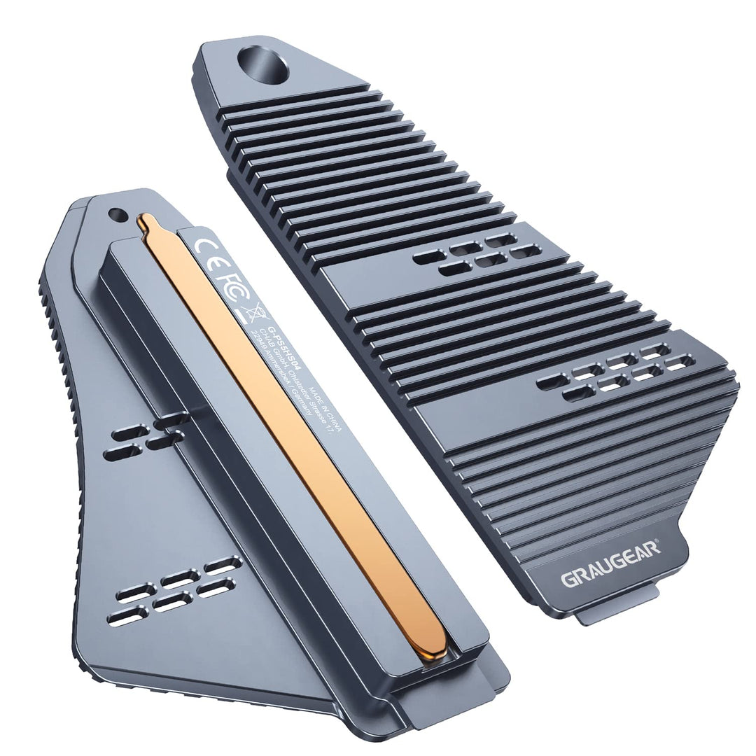 GRAUGEAR M.2 SSD PS5 Konsole Heatpipe Heatsink [PS5 SSD Kühler] NVMe SSD M.2 Kühlkörper für PS5 I kü