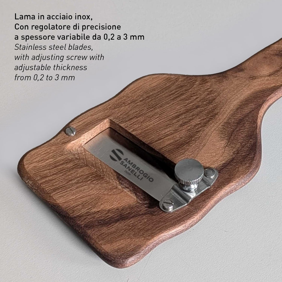 Sanelli Ambrogio 1730.000 Affettatartufi Ovangkol-aus Edelstahl mit glatter Klinge, Holz, Braun, 23.
