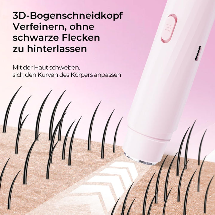 Damen-Elektrorasierer, IPX7 wasserdicht, für Nass- und Trockengebrauch geeignet, Doppelköpfe für Bei