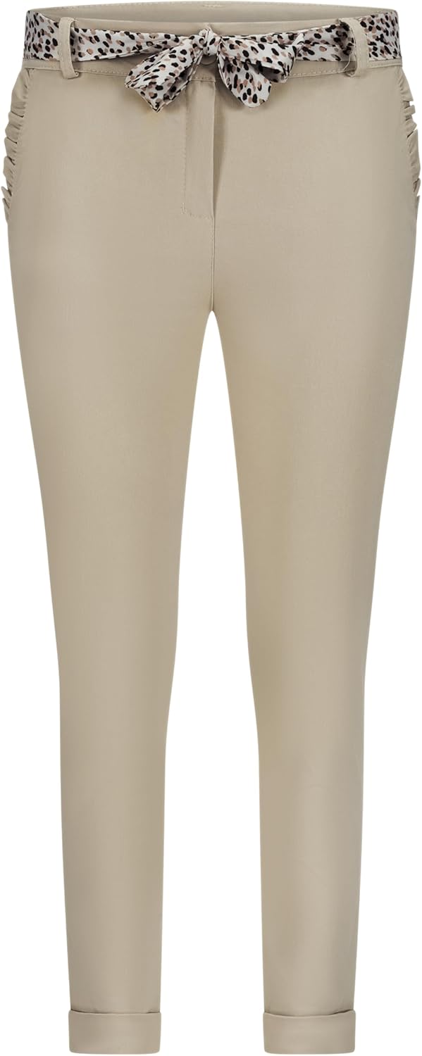 Mississhop Female Damen Stretch Klassische Chino Hose L Beige, L Beige