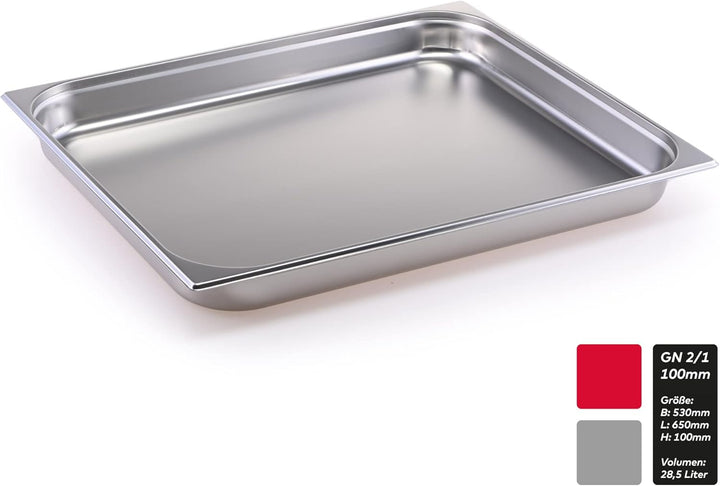 GN Behälter Gastronorm 2/1 Edelstahl (65 Millimeter)