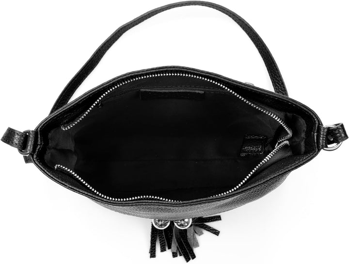 FIRENZE ARTEGIANI. Altino Umhängetasche für Damen, Echtleder, Dollaro-Finish, 27 x 6 x 25 cm, Farbe: