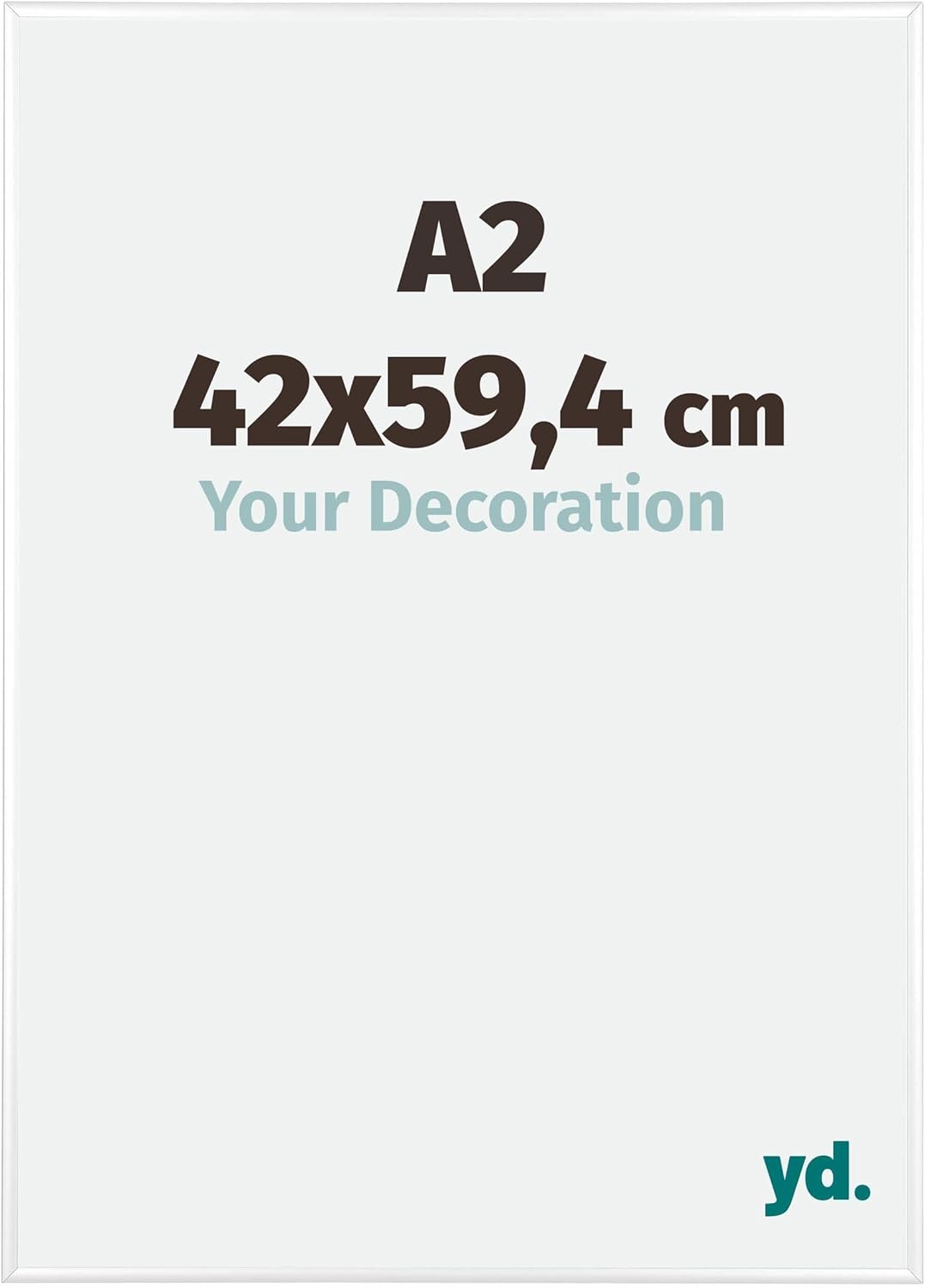 yd. Your Decoration - Bilderrahmen DIN A2 42x59,4 cm - Bilderrahmen aus Aluminium mit Acrylglas - An