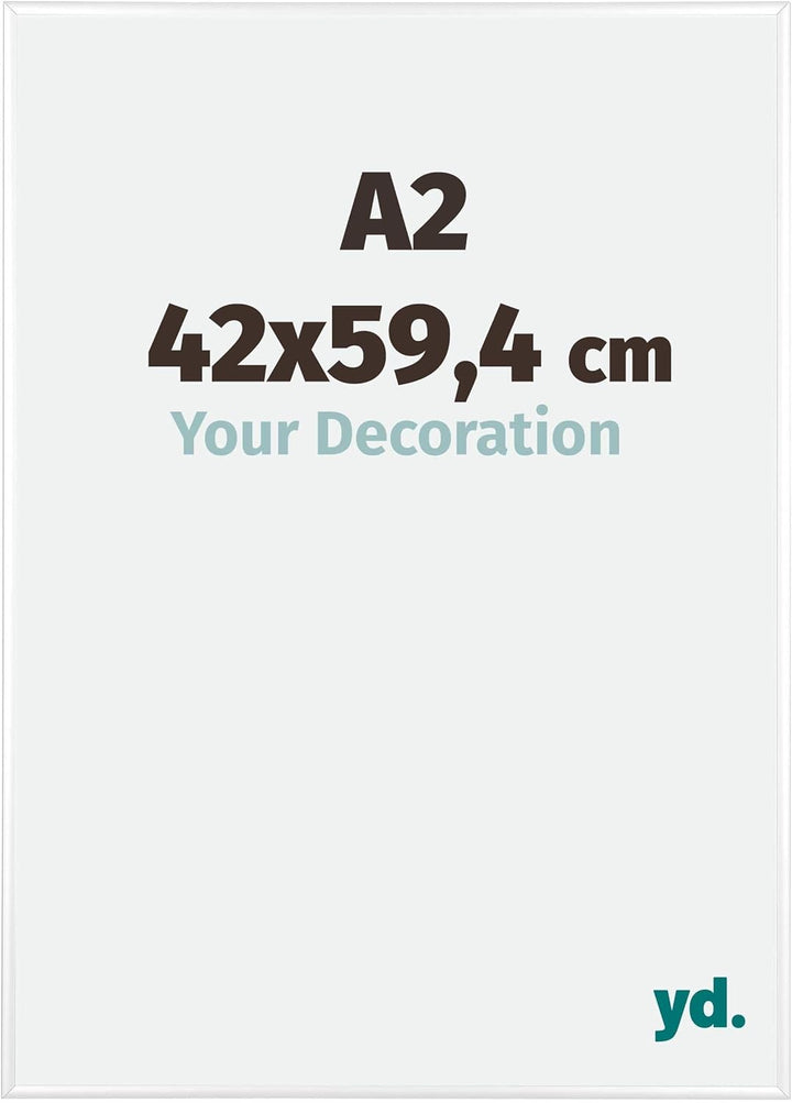 yd. Your Decoration - Bilderrahmen DIN A2 42x59,4 cm - Bilderrahmen aus Aluminium mit Acrylglas - An
